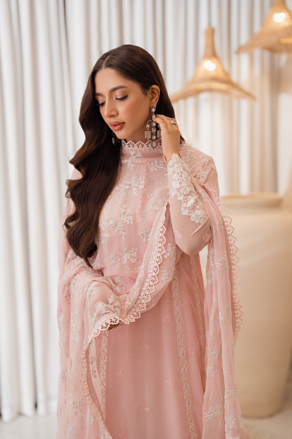 Azure 3 Piece Custom Stitched Suit - Pink - LB288265