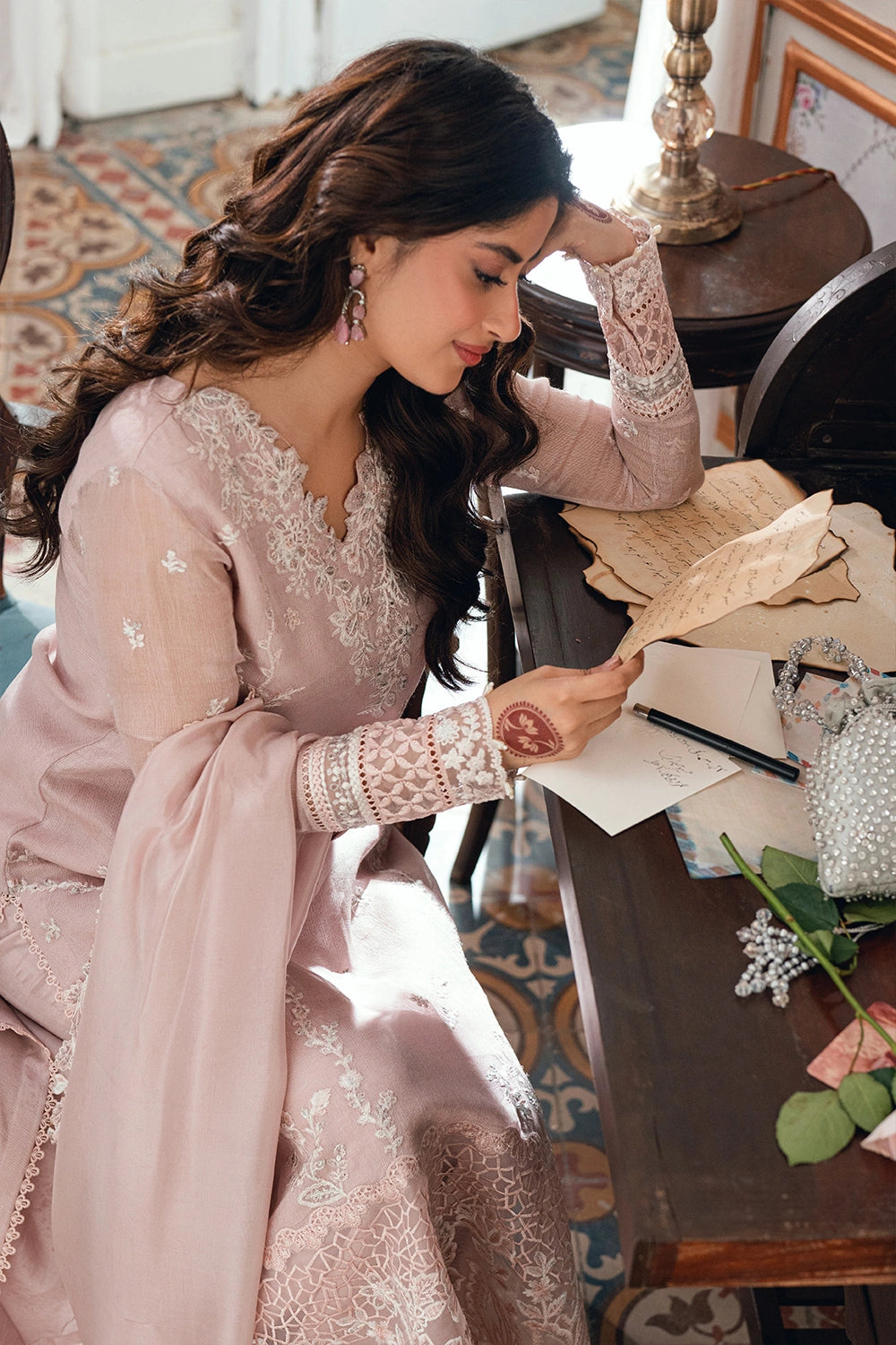 Azure 3 Piece Custom Stitched Suit - Pink - LB31156