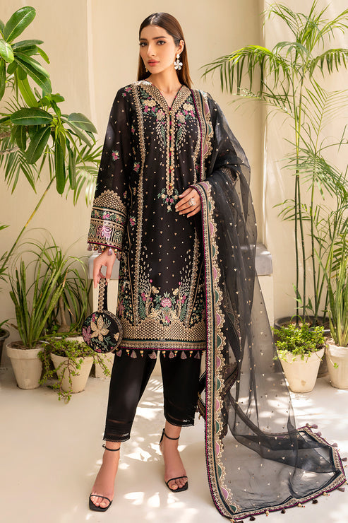 Jazmin 3 Piece Custom Stitched Suit - Black - LB286778