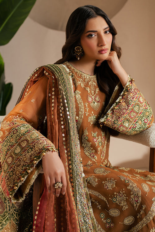 Jazmin 3 Piece Custom Stitched Suit - Brown - LB29020