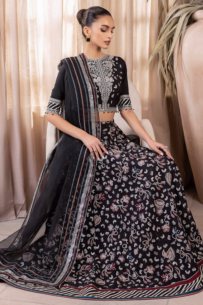 Jazmin 3 Piece Custom Stitched Suit - Black - LB287431