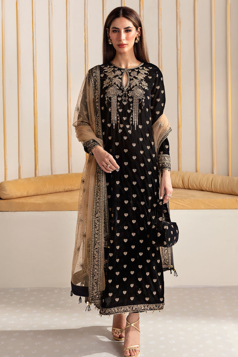 Jazmin 3 Piece Custom Stitched Suit - Black - LB287869