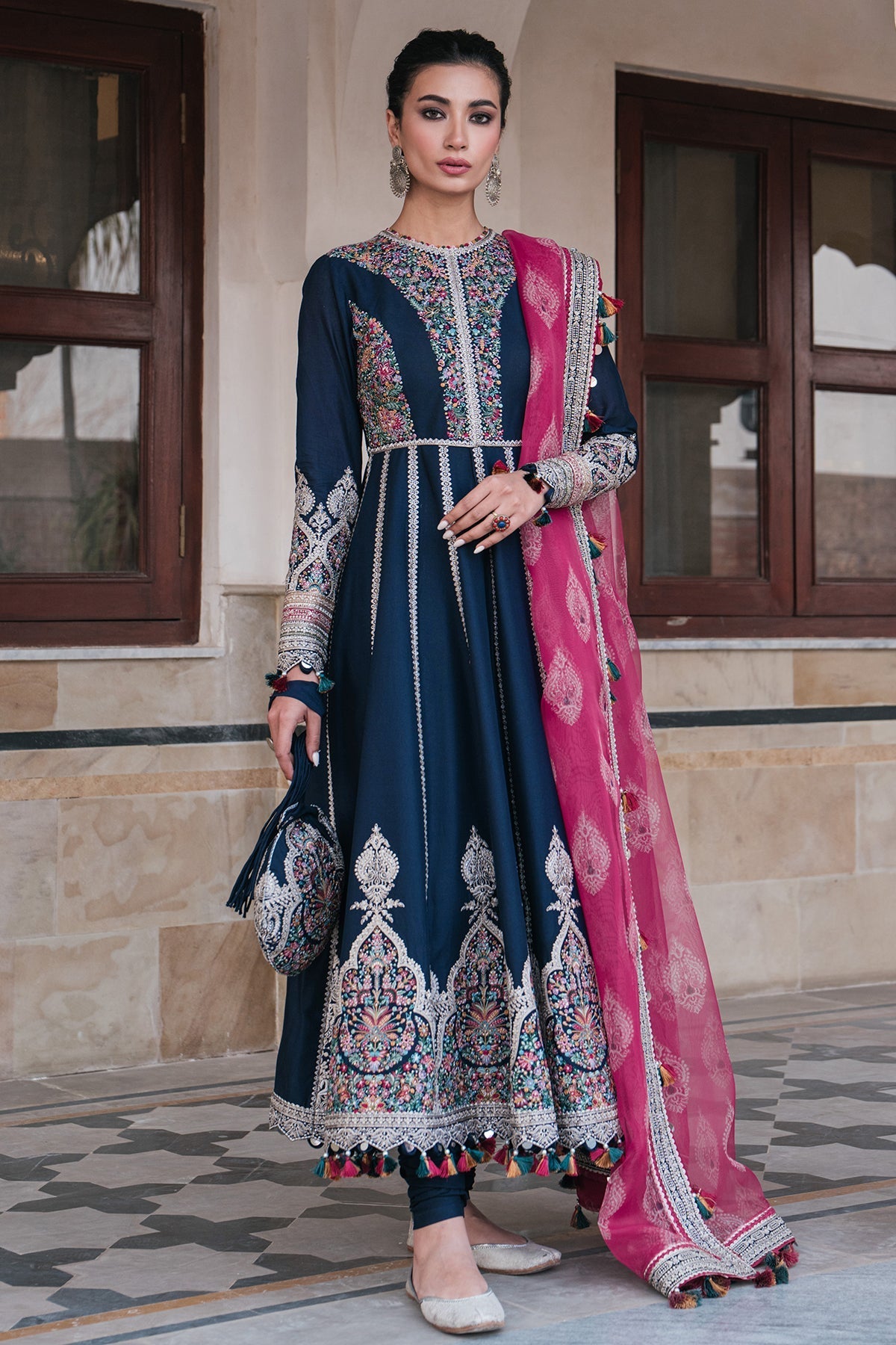 Jazmin 3 Piece Custom Stitched Suit - Blue - LB286526