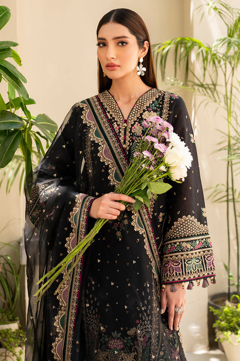 Jazmin 3 Piece Custom Stitched Suit - Black - LB286778