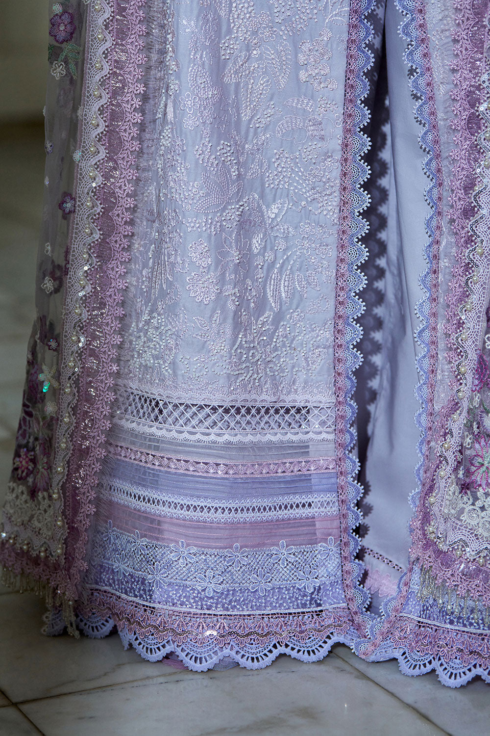 Sobia Nazir 3 Piece Custom Stitched Suit - Purple - LB31241