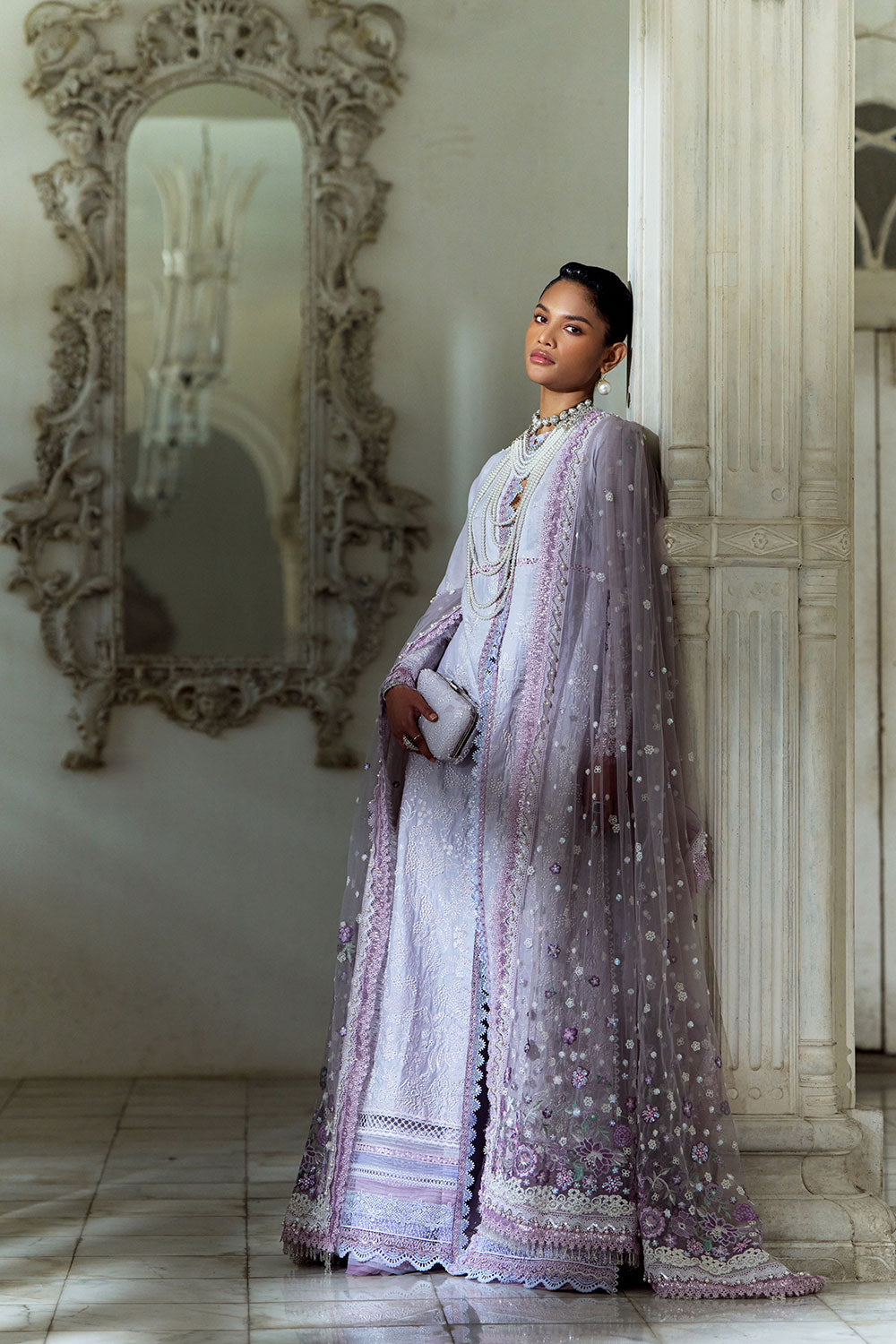 Sobia Nazir 3 Piece Custom Stitched Suit - Purple - LB31241