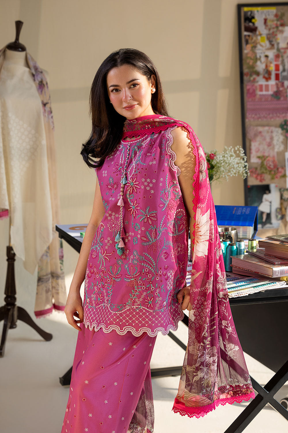 Sobia Nazir 3 Piece Custom Stitched Suit - Purple - LB31554