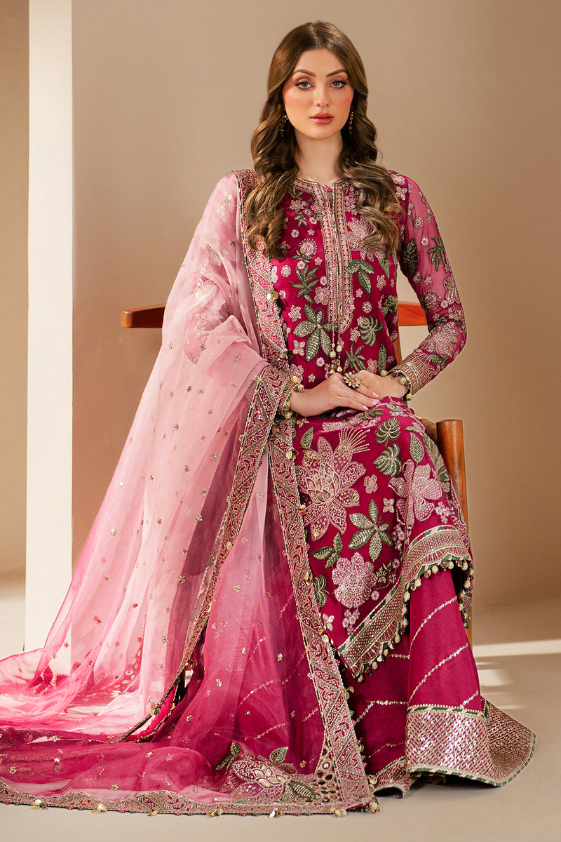 Jazmin 3 Piece Custom Stitched Suit - Pink - LB29022