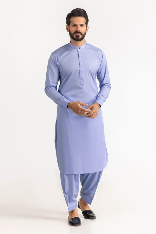 Gul Ahmed 2 Piece Custom Stitched Suit - Blue - LB30532