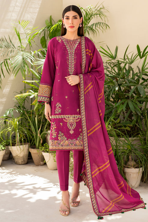 Jazmin 3 Piece Custom Stitched Suit - Purple - LB286779