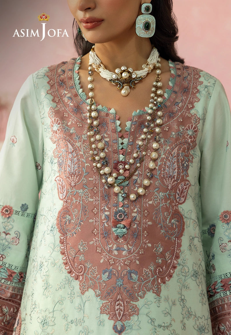 Asim Jofa 3 Piece Custom Stitched Suit - Green - LB31485