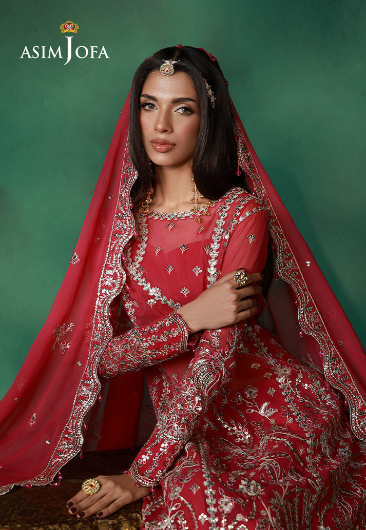 Asim Jofa 3 Piece Custom Stitched Suit - Pink - LB31674