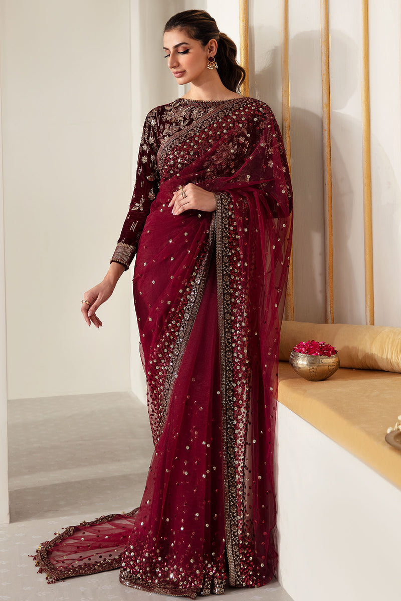 Jazmin 3 Piece Custom Stitched Suit - Maroon - LB287871