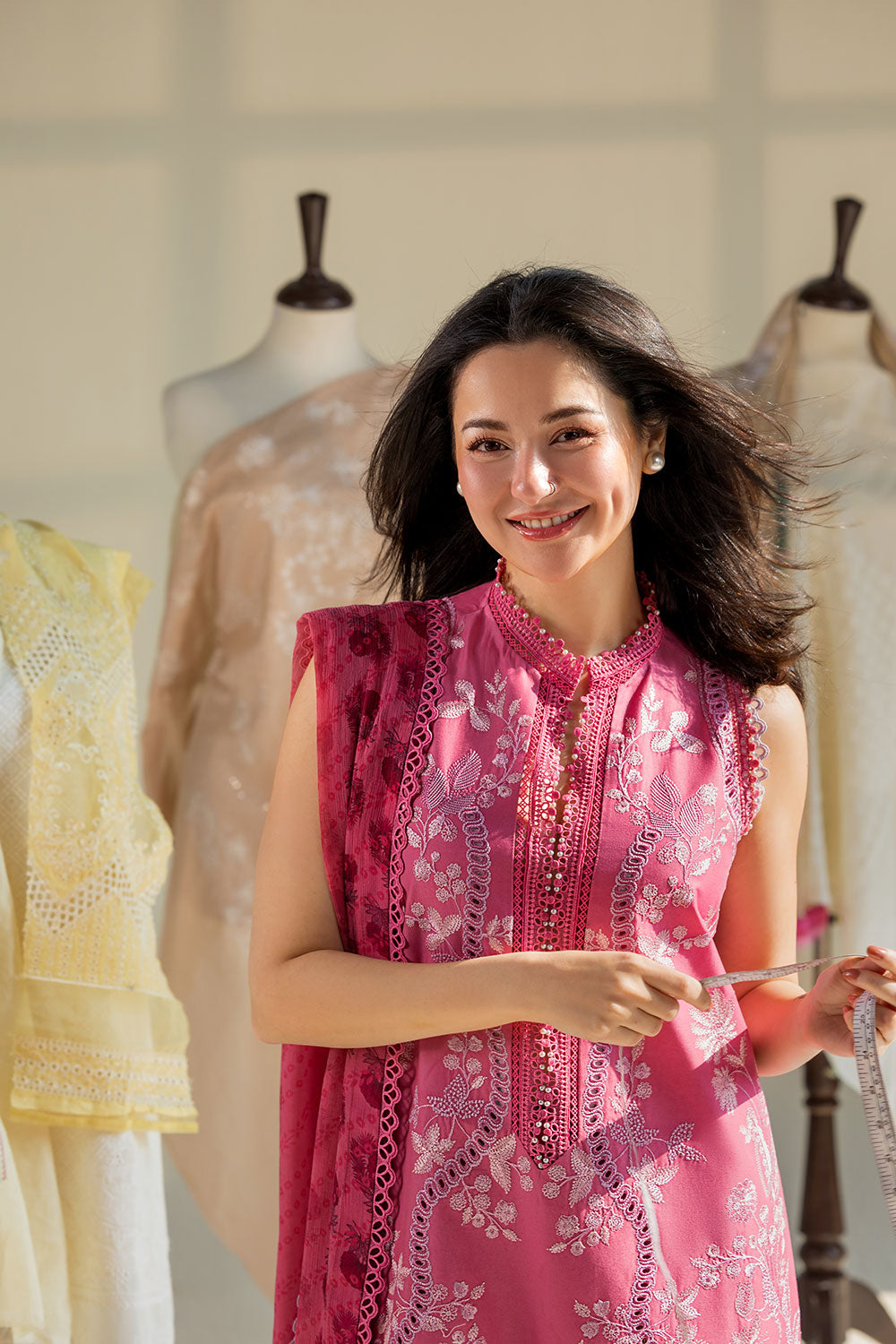 Sobia Nazir 3 Piece Custom Stitched Suit - Pink - LB31550