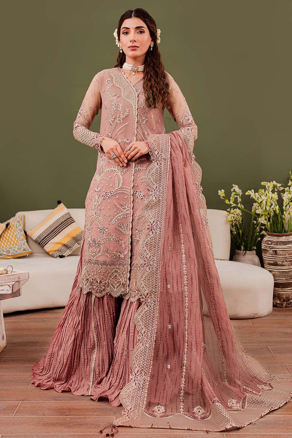 Farasha 3 Piece Custom Stitched Suit - Pink - LB287451