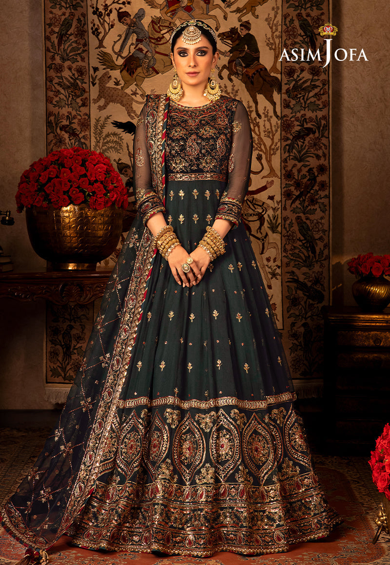 Asim Jofa 3 Piece Custom Stitched Suit - Green - LB285005