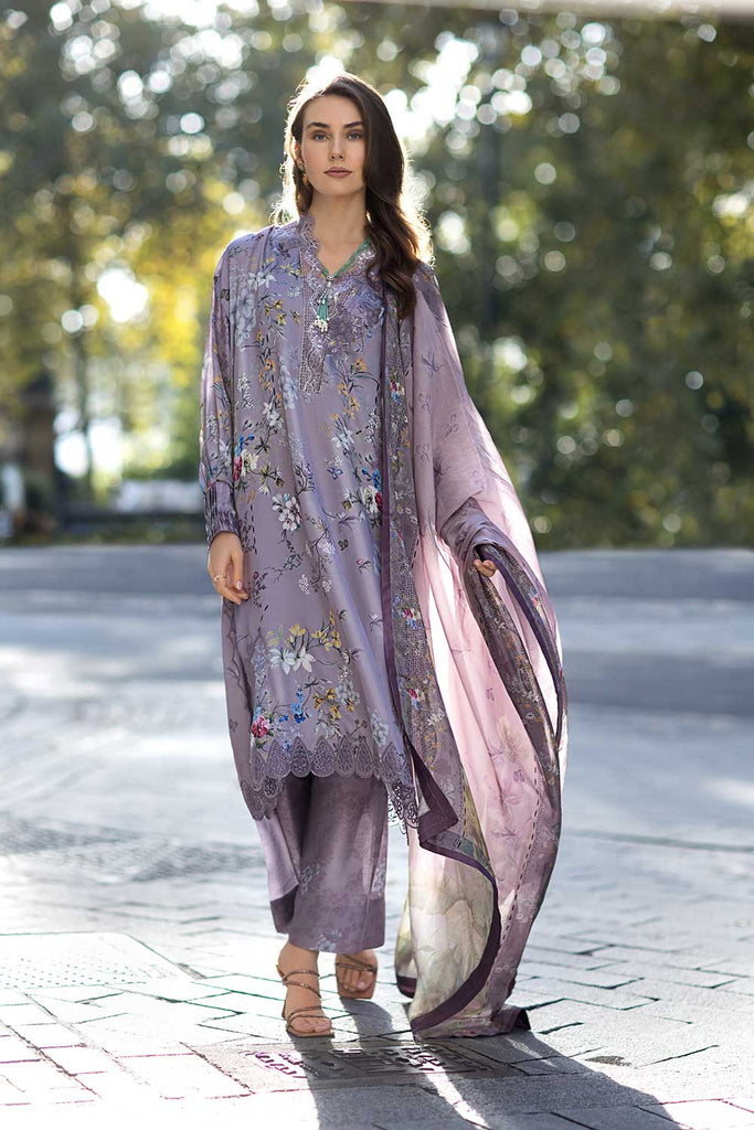 Sobia Nazir 3 Piece Custom Stitched Suit - Purple - LB289053