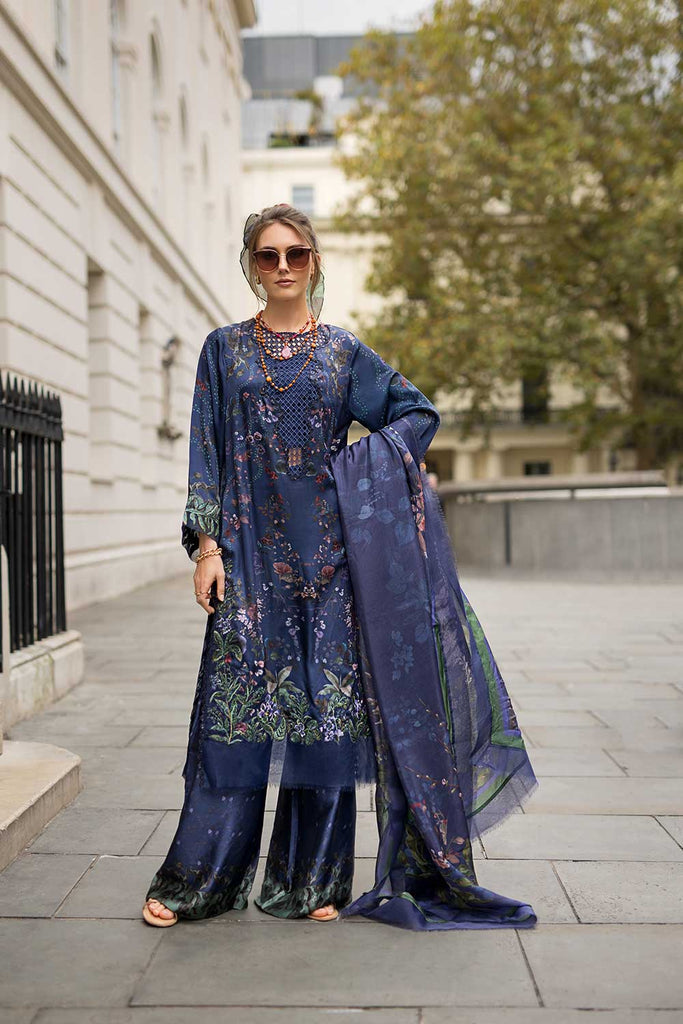 Sobia Nazir 3 Piece Custom Stitched Suit - Blue - LB289048