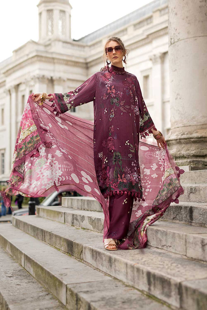 Sobia Nazir 3 Piece Custom Stitched Suit - Purple - LB289055