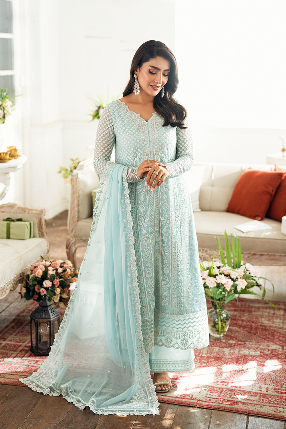 Azure 3 Piece Custom Stitched Suit - Blue - LB29725