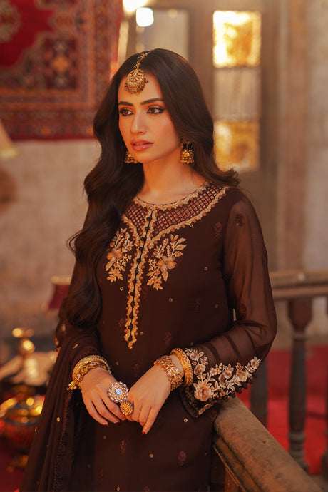 Azure 3 Piece Custom Stitched Suit - Brown - LB286600