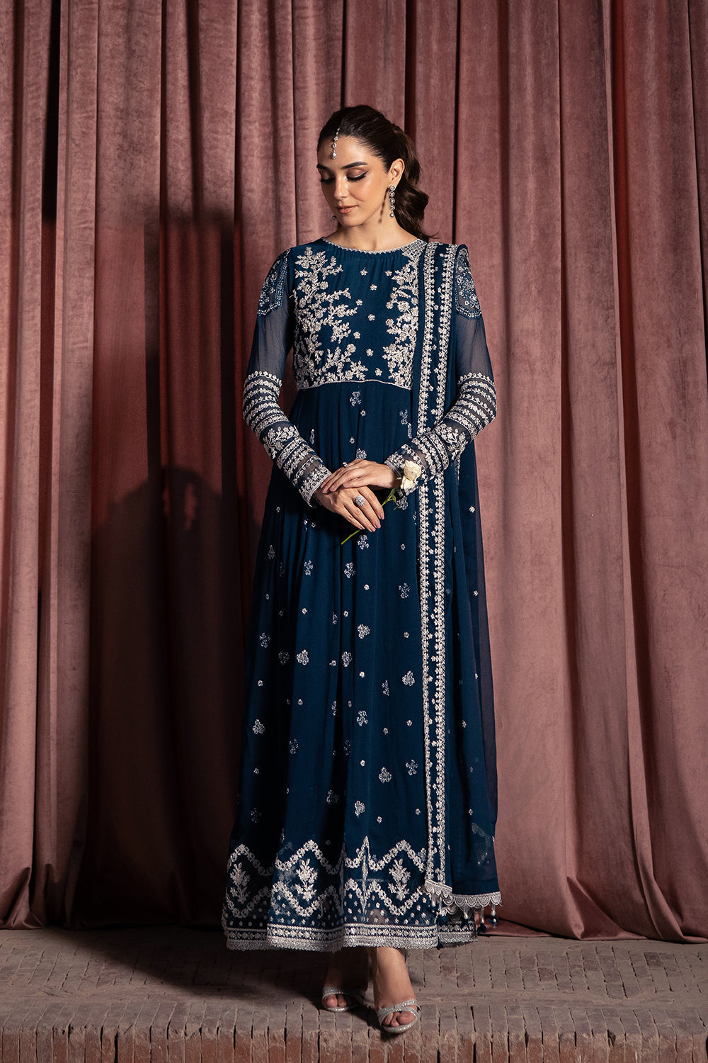 Azure 3 Piece Custom Stitched Suit - Blue - LB288940