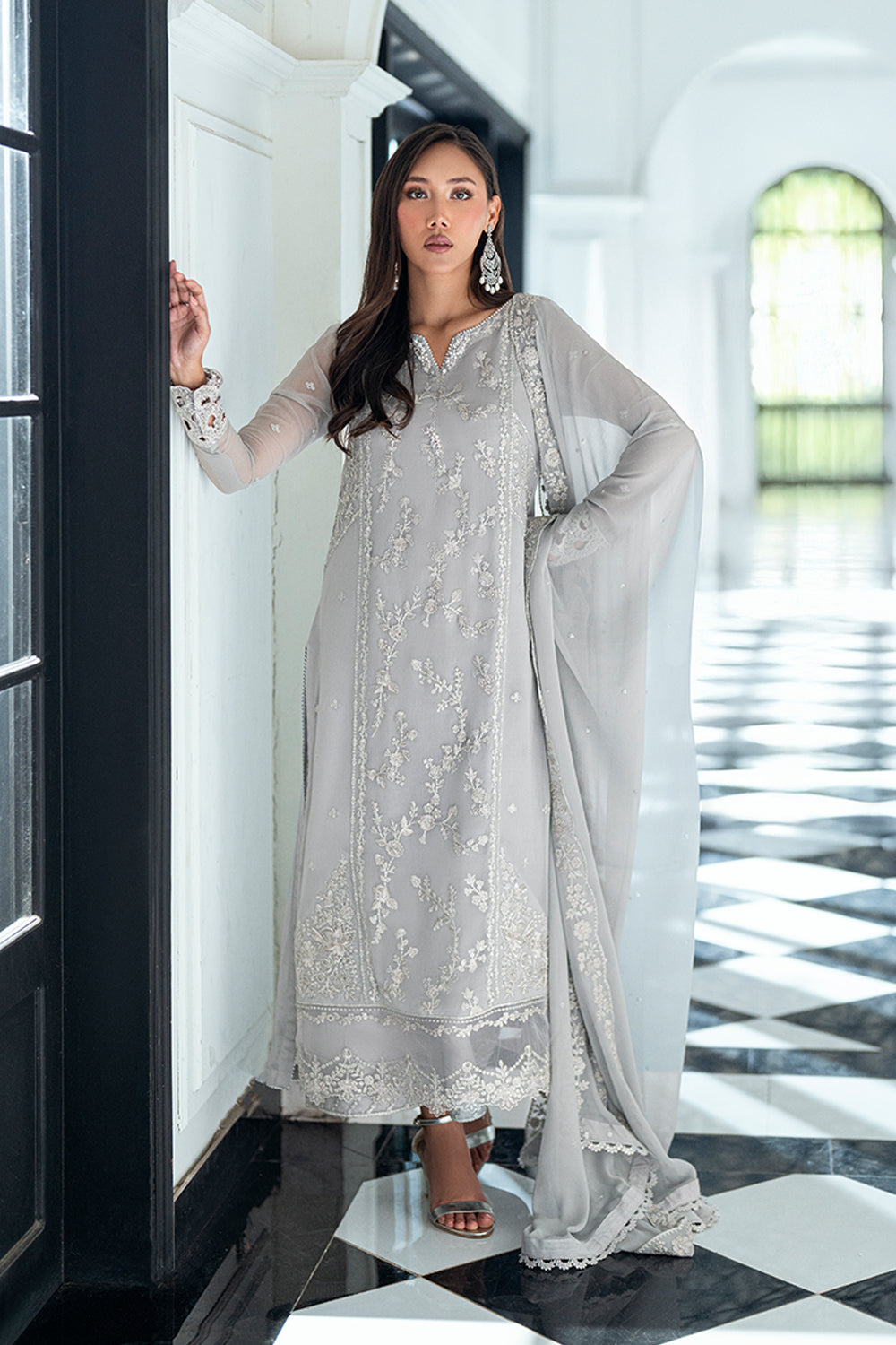 Azure 3 Piece Custom Stitched Suit - Gray - LB29550