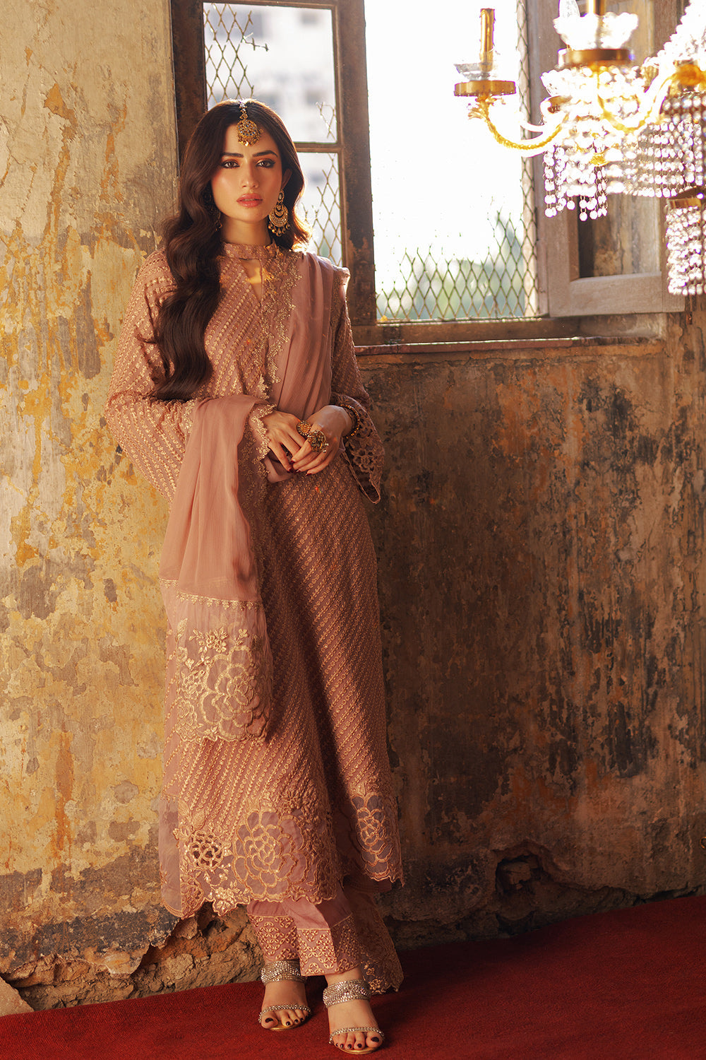 Azure 3 Piece Custom Stitched Suit - Pink - LB286598