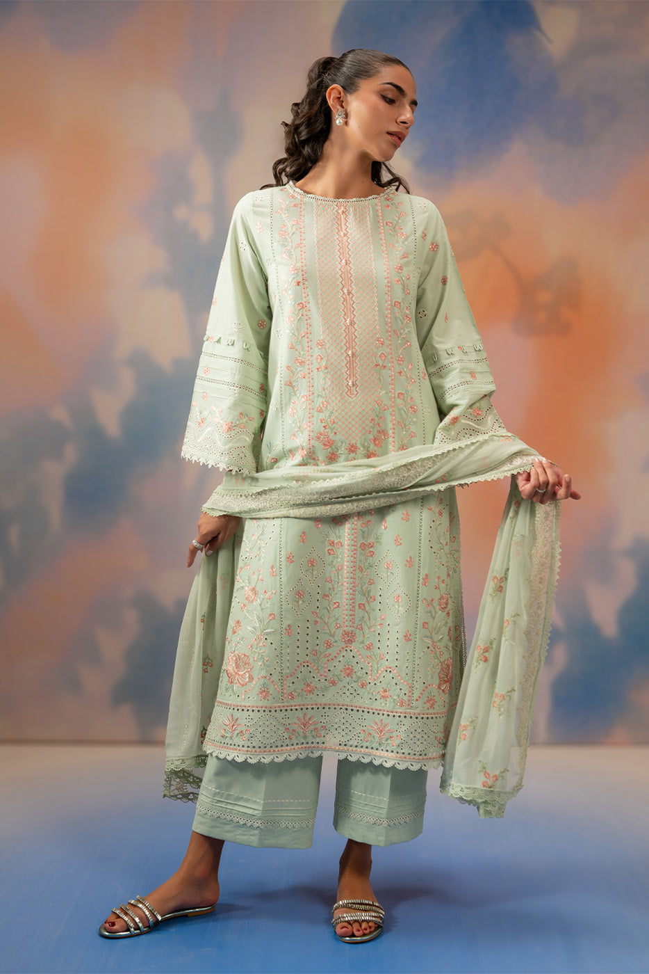 Beechtree 3 Piece Custom Stitched Suit - Green - LB31119