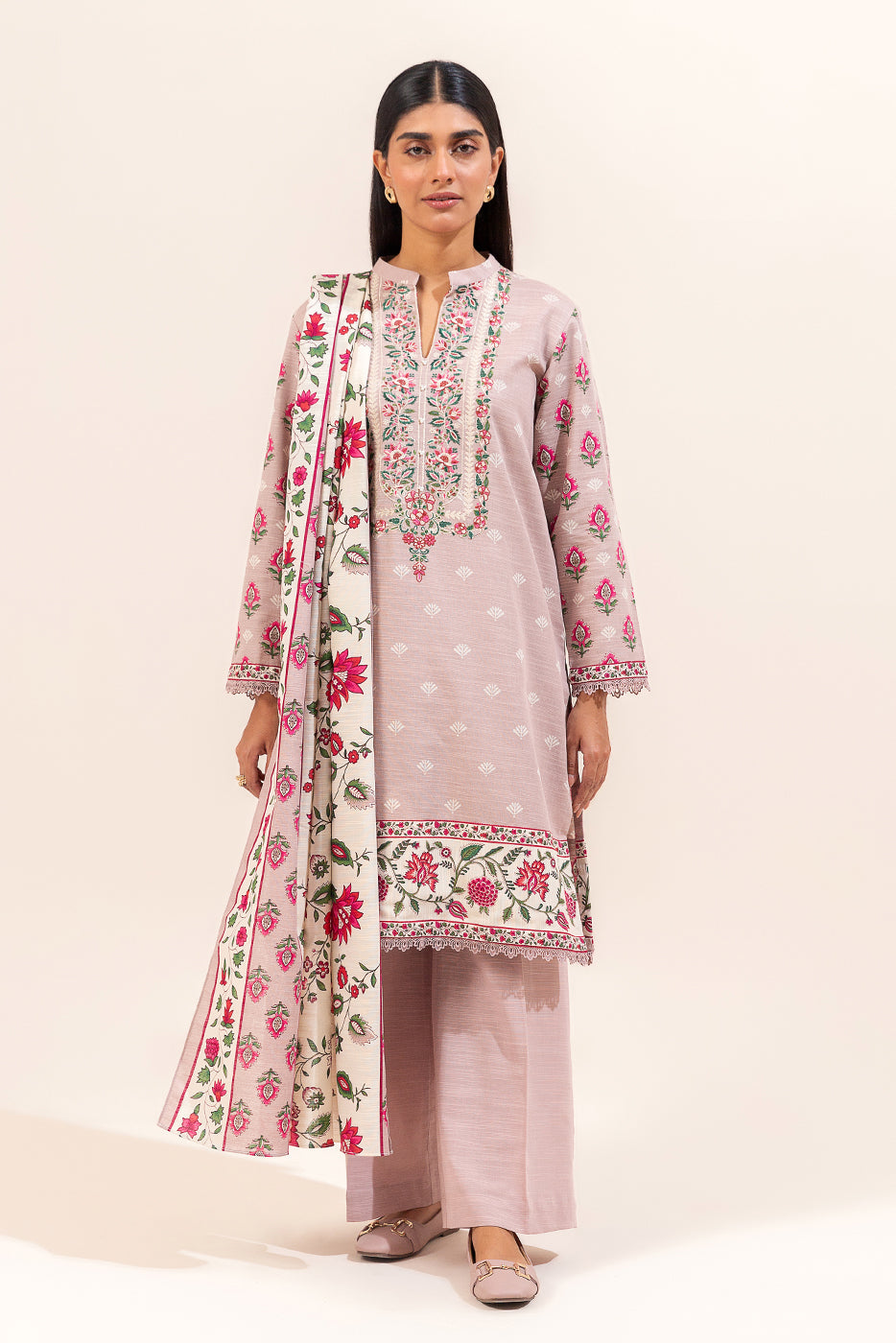 Beechtree 3 Piece Custom Stitched Suit - Pink - LB288311