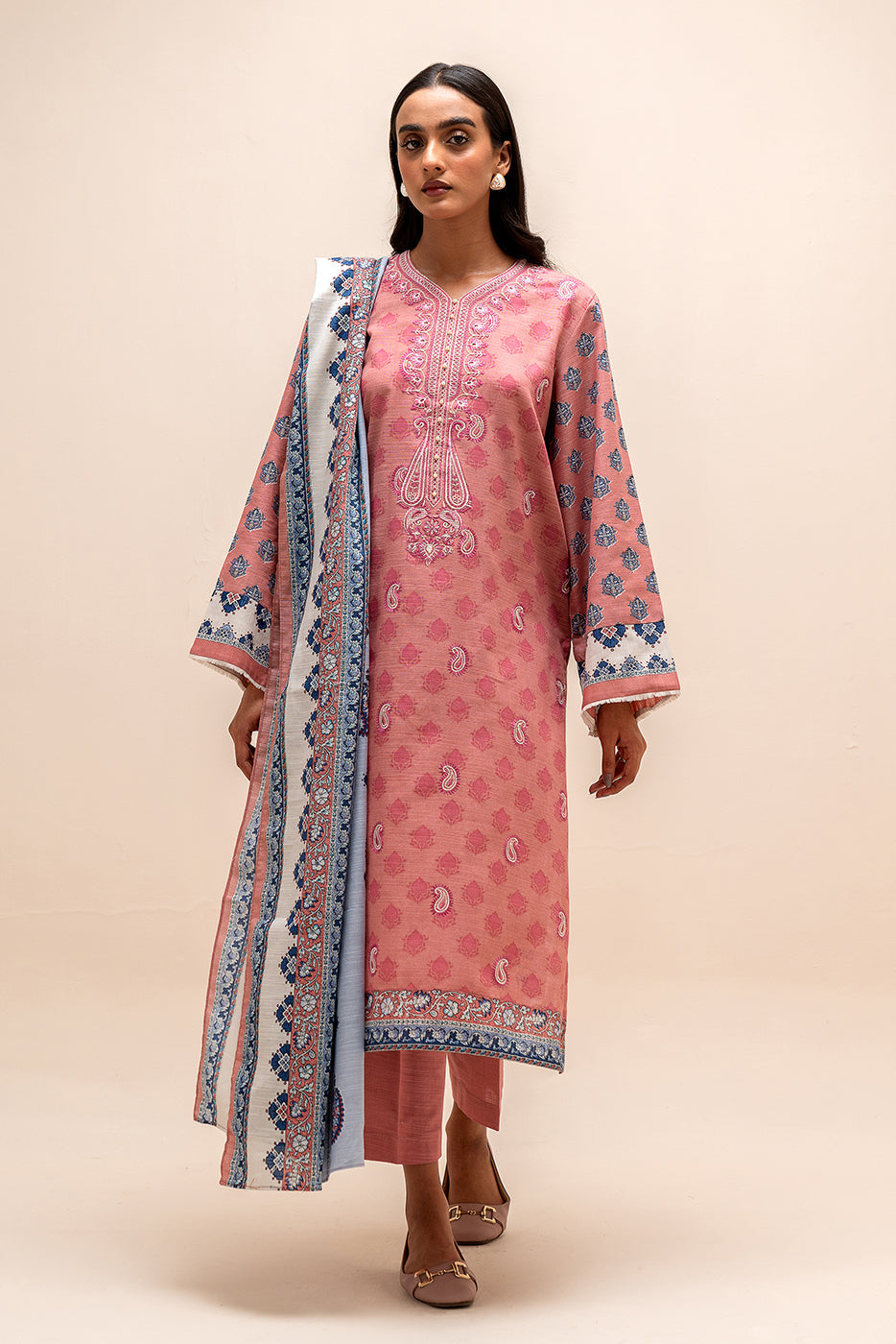 Libasco Beechtree 3 Piece Custom Stitched Suit - Pink - LB288313