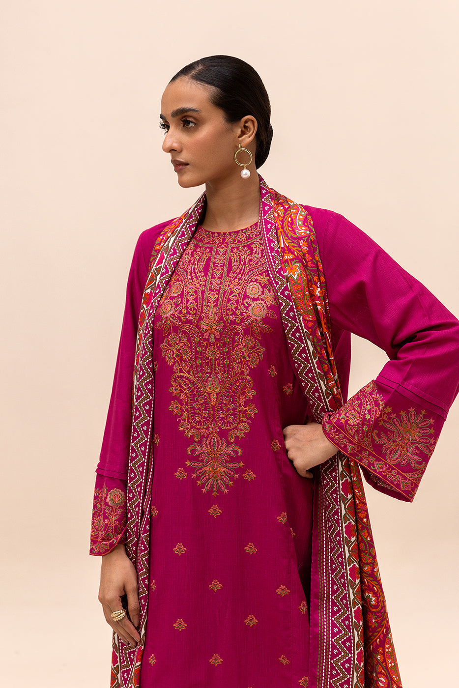 Libasco Beechtree 3 Piece Custom Stitched Suit - Pink - LB288312