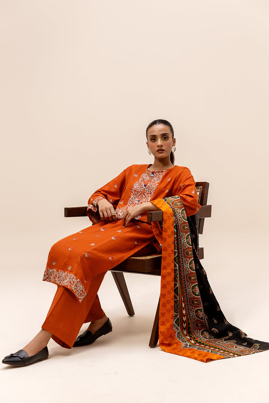 Libasco Beechtree 3 Piece Custom Stitched Suit - Orange - LB288309