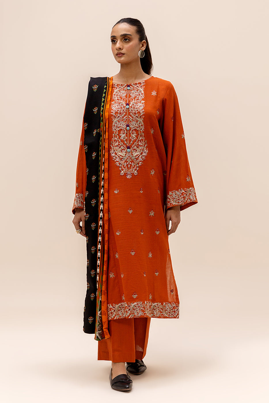 Beechtree 3 Piece Custom Stitched Suit - Orange - LB288309