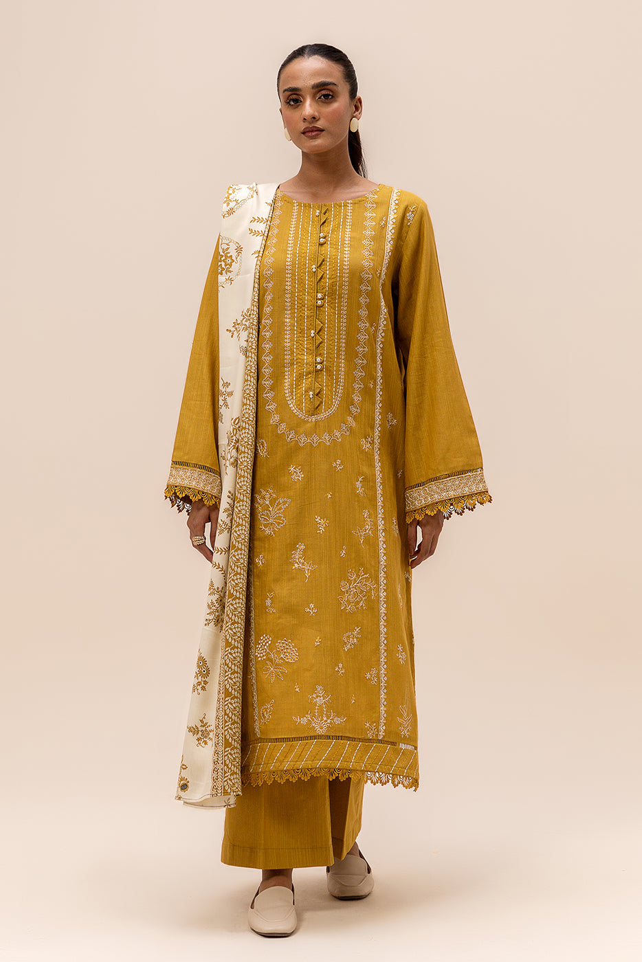 Beechtree 3 Piece Custom Stitched Suit - Yellow - LB288321