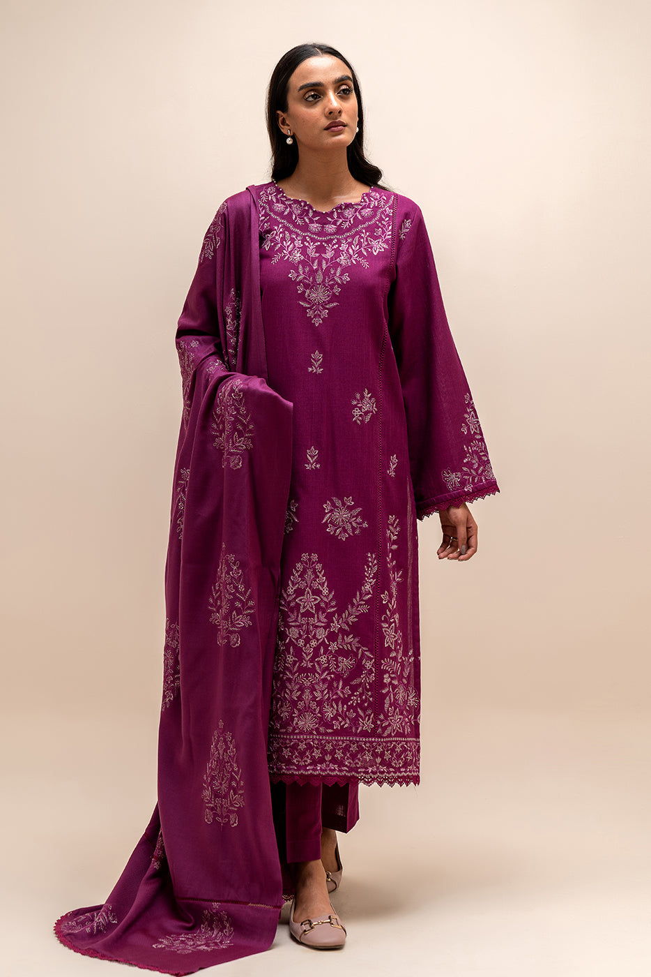 Libasco Beechtree 3 Piece Custom Stitched Suit - Purple - LB288318