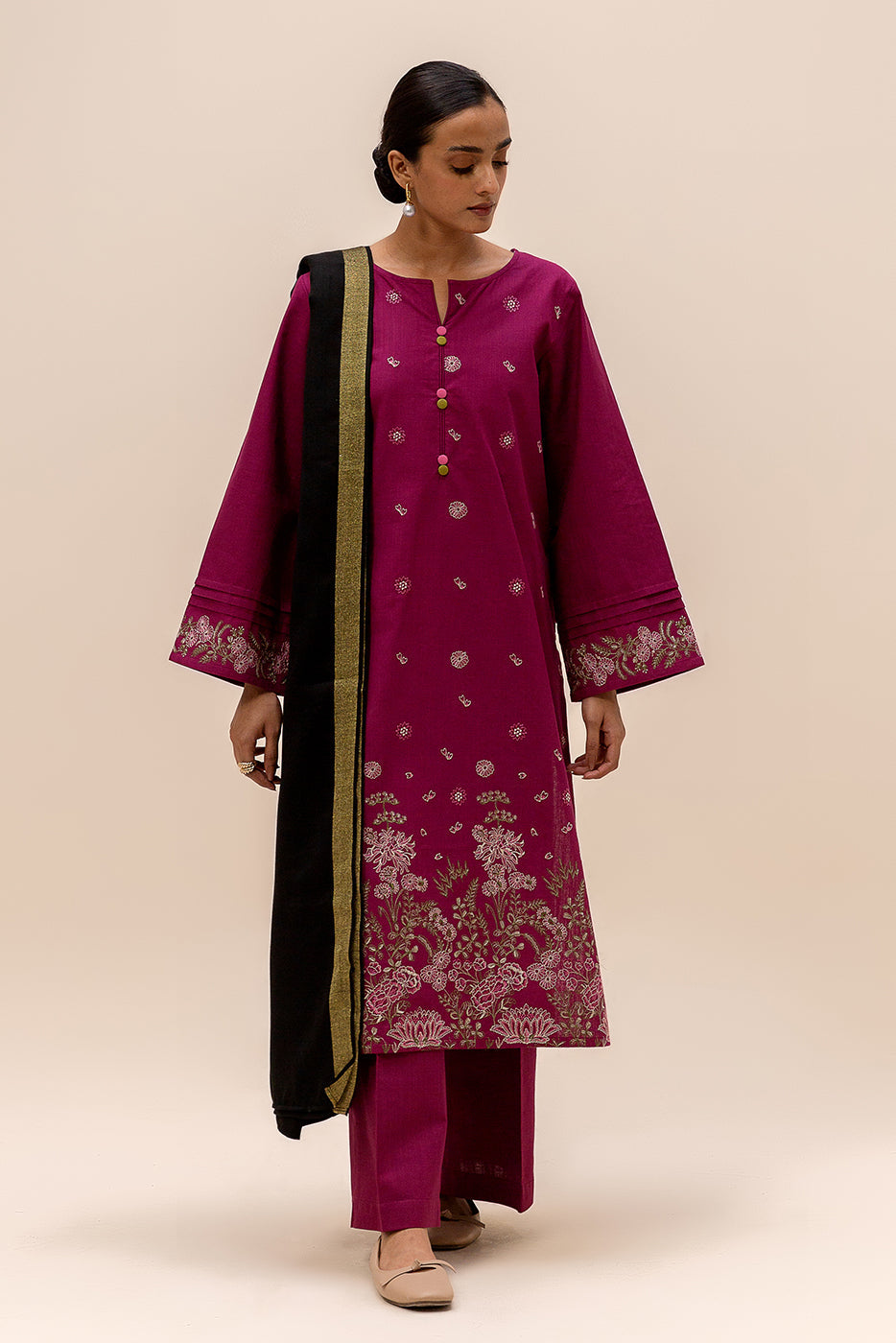 Beechtree 3 Piece Custom Stitched Suit - Purple - LB288316