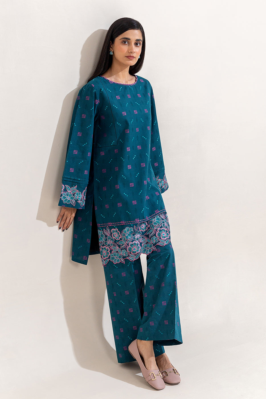 Beechtree 2 Piece Custom Stitched Suit - Teal - LB289292