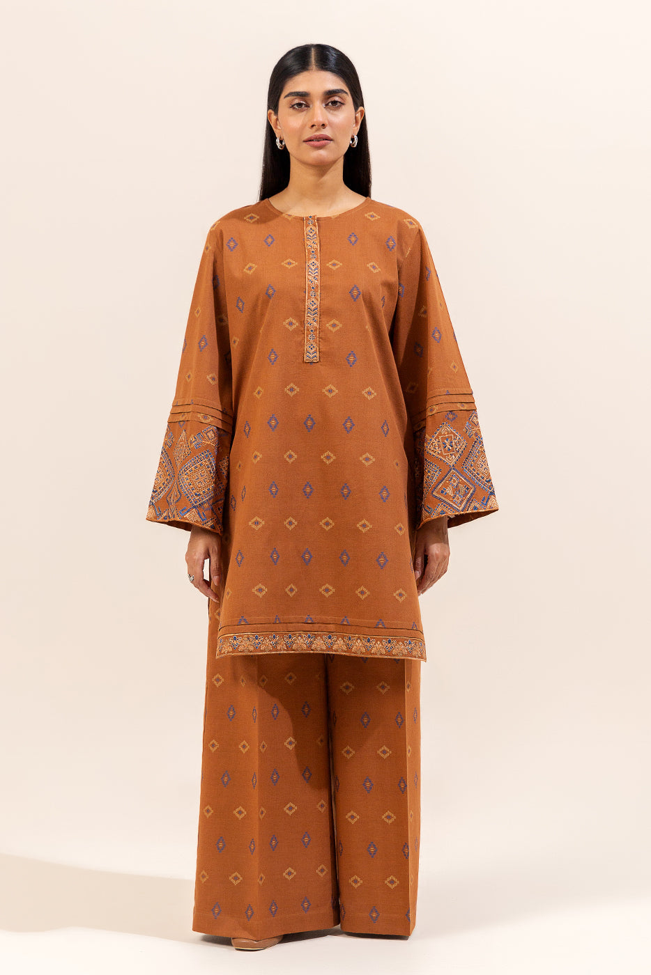 Beechtree 2 Piece Custom Stitched Suit - Brown - LB288283