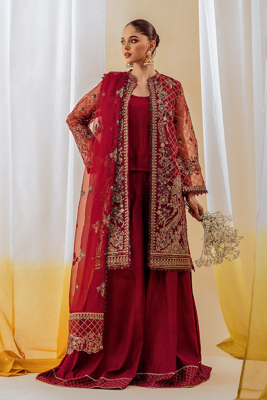 Beechtree 3 Piece Custom Stitched Suit - Red - LB285504