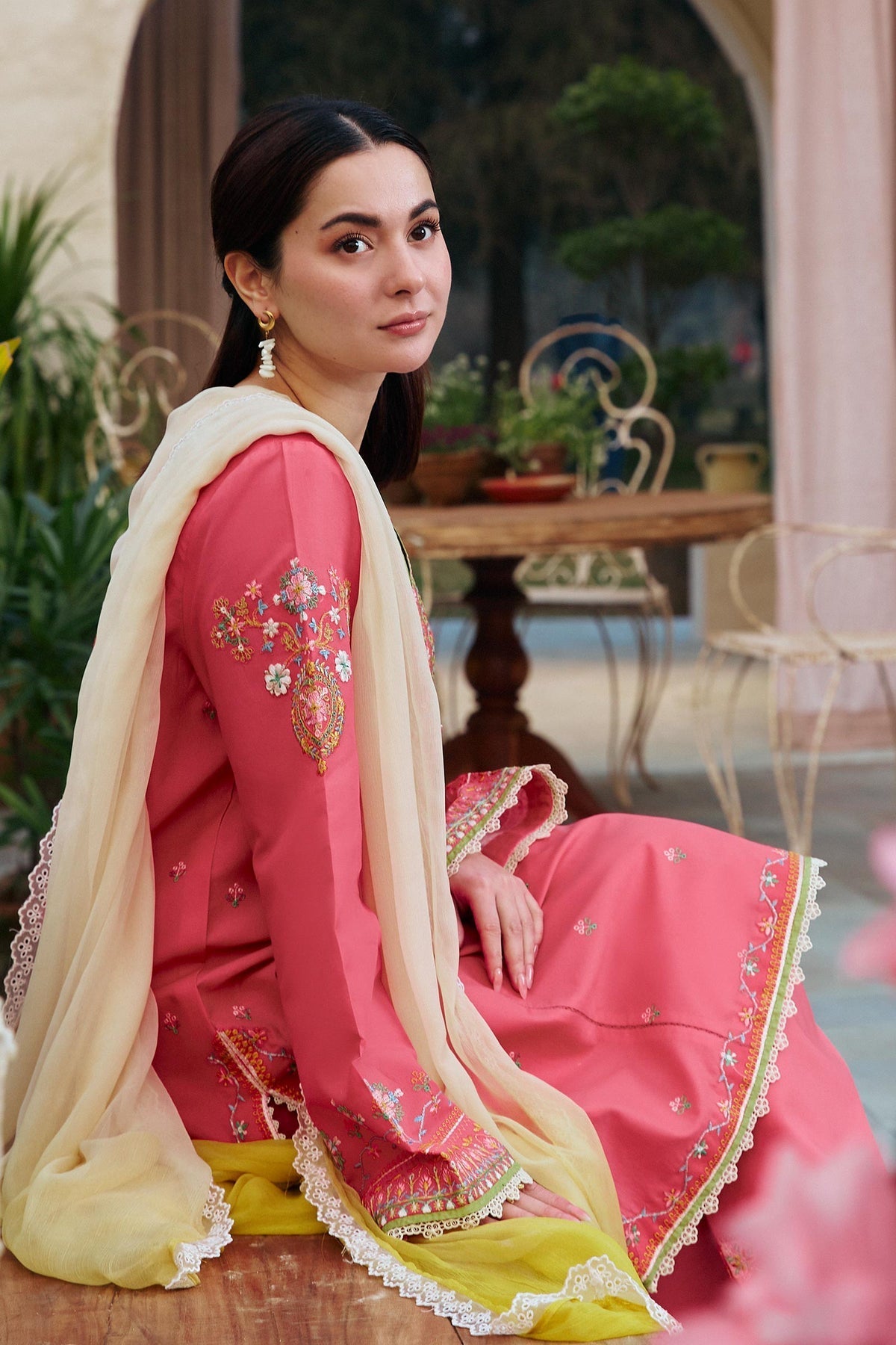 Zara Shahjahan 3 Piece Custom Stitched Suit - Pink - LB285836