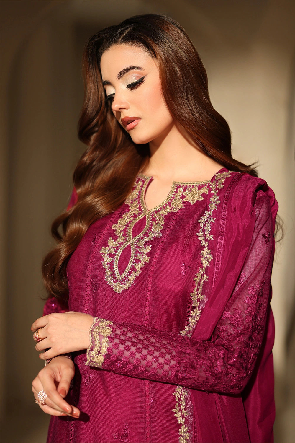 Azure 3 Piece Custom Stitched Suit - Pink - LB31144