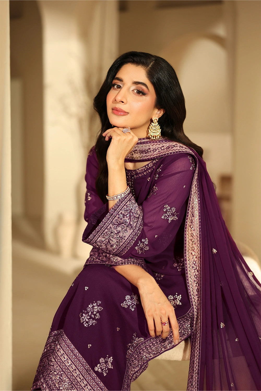 Azure 3 Piece Custom Stitched Suit - Purple - LB31139