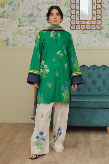 Zara Shahjahan 3 Piece Custom Stitched Suit - Green - LB287834