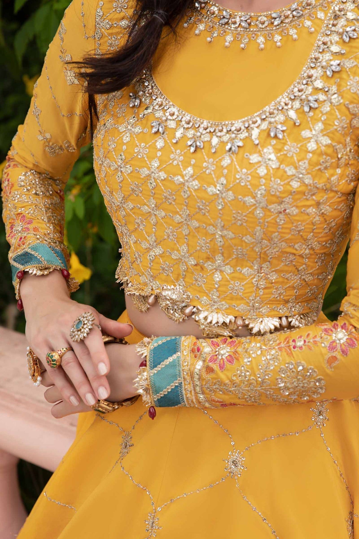 Maria.B 3 Piece Custom Stitched Suit - Yellow - LB28394