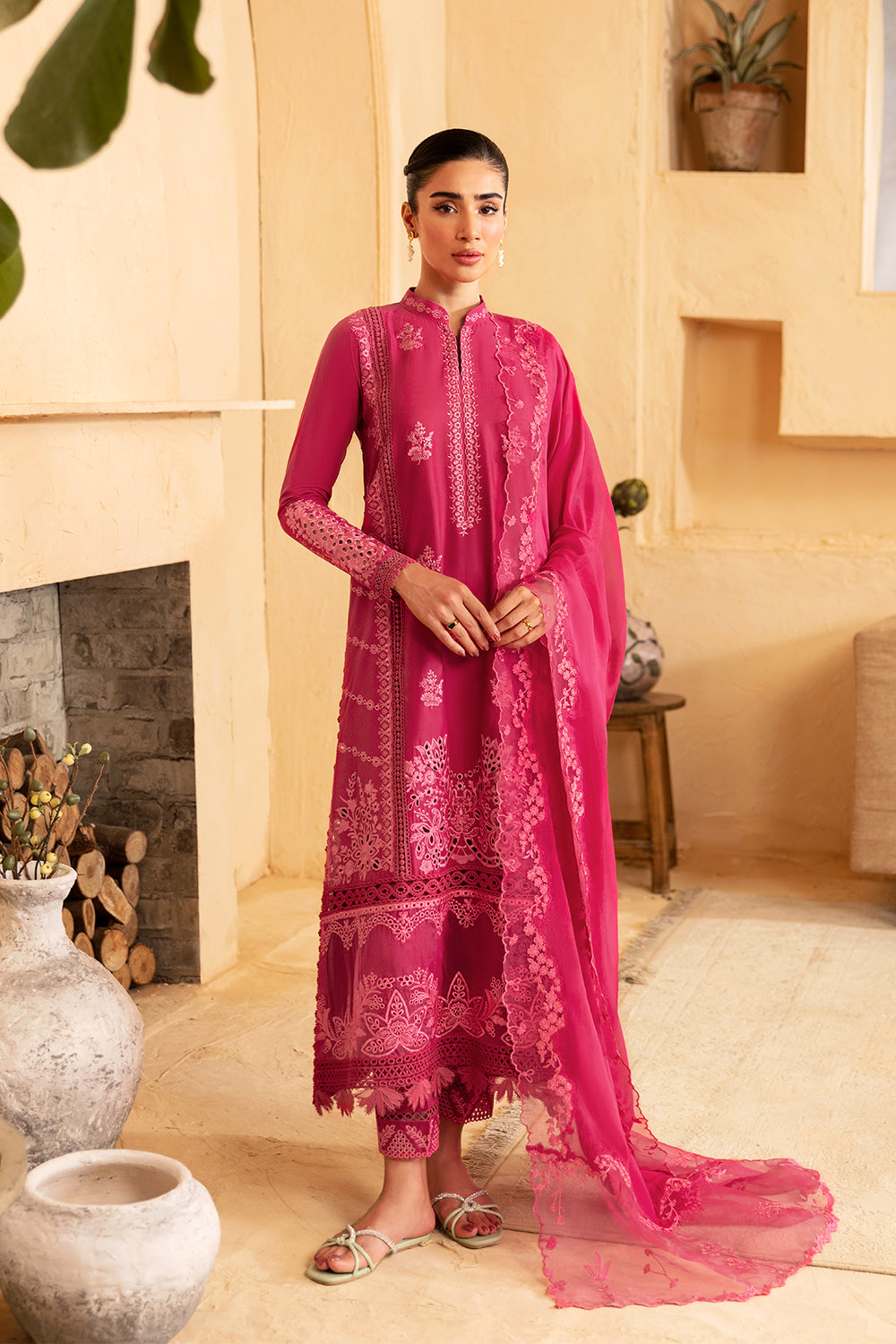 Azure 3 Piece Custom Stitched Suit - Pink - LB287845