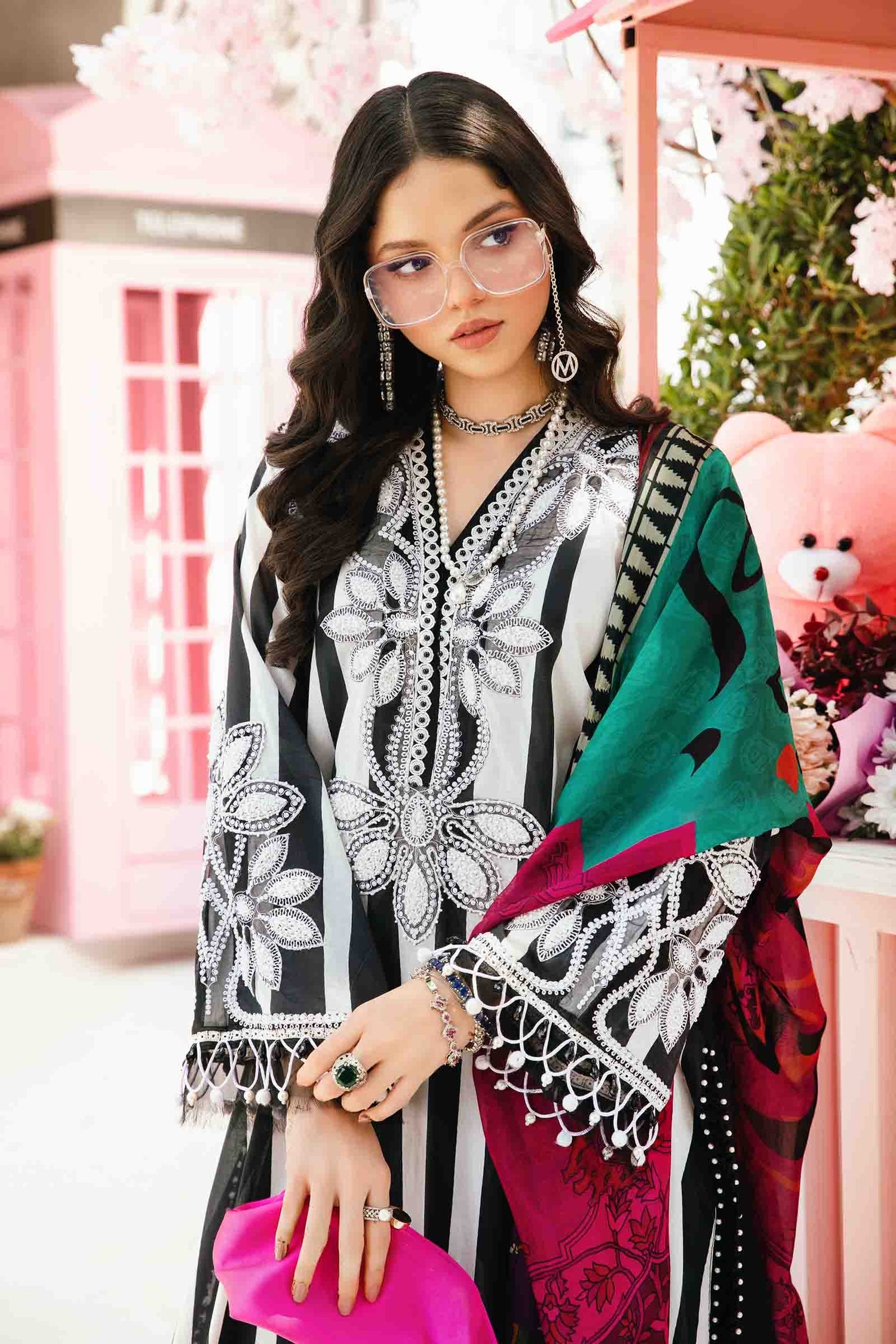 Maria.B 3 Piece Custom Stitched Suit - Black - LB30172