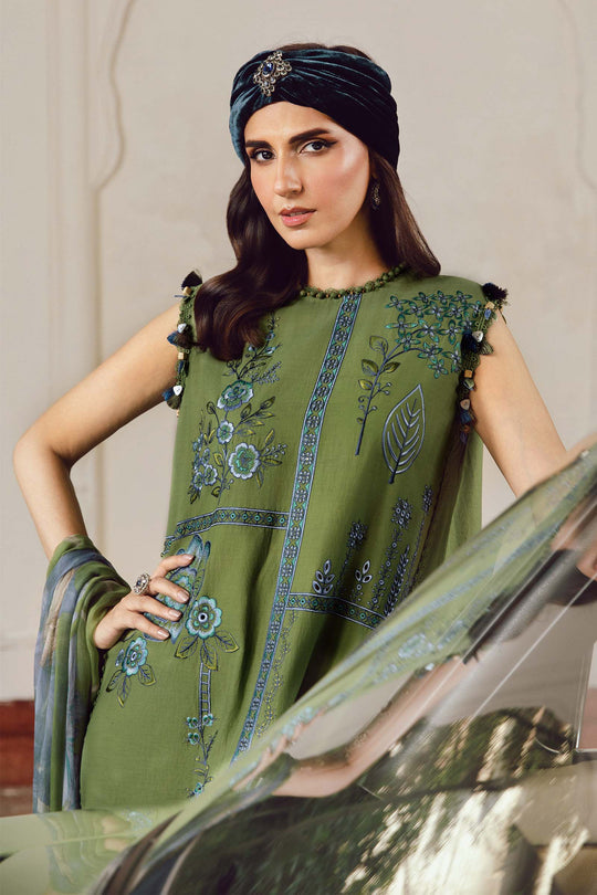 Maria.B 3 Piece Custom Stitched Suit - Green - LB31004