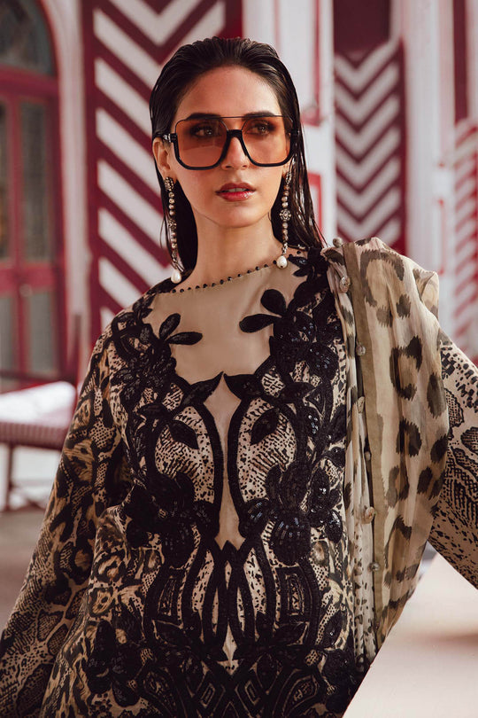 Maria.B 3 Piece Custom Stitched Suit - Black - LB31018