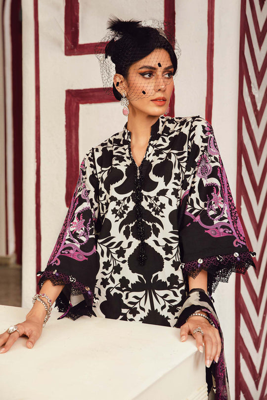 Maria.B 3 Piece Custom Stitched Suit - Black - LB31008
